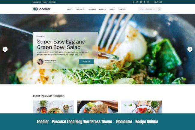 Szablon WordPress Premium Foodior
